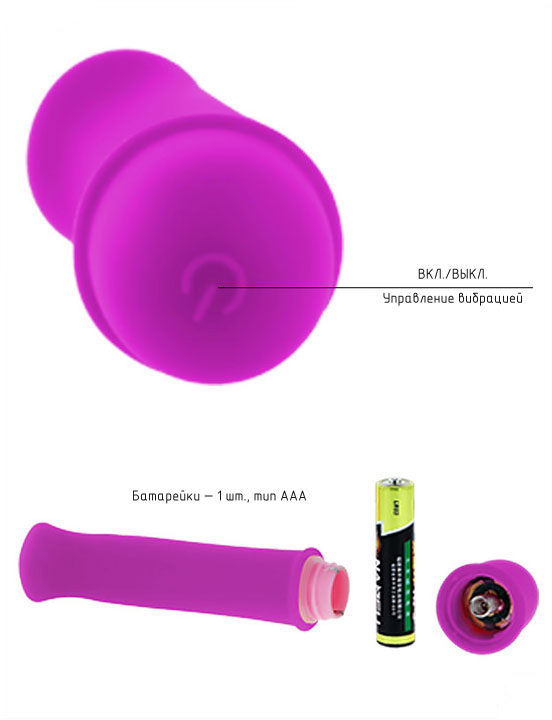 Мини-вибратор ANTONY с плоской головкой, 10 видов вибраций, силикон, розовый, 20x120 мм