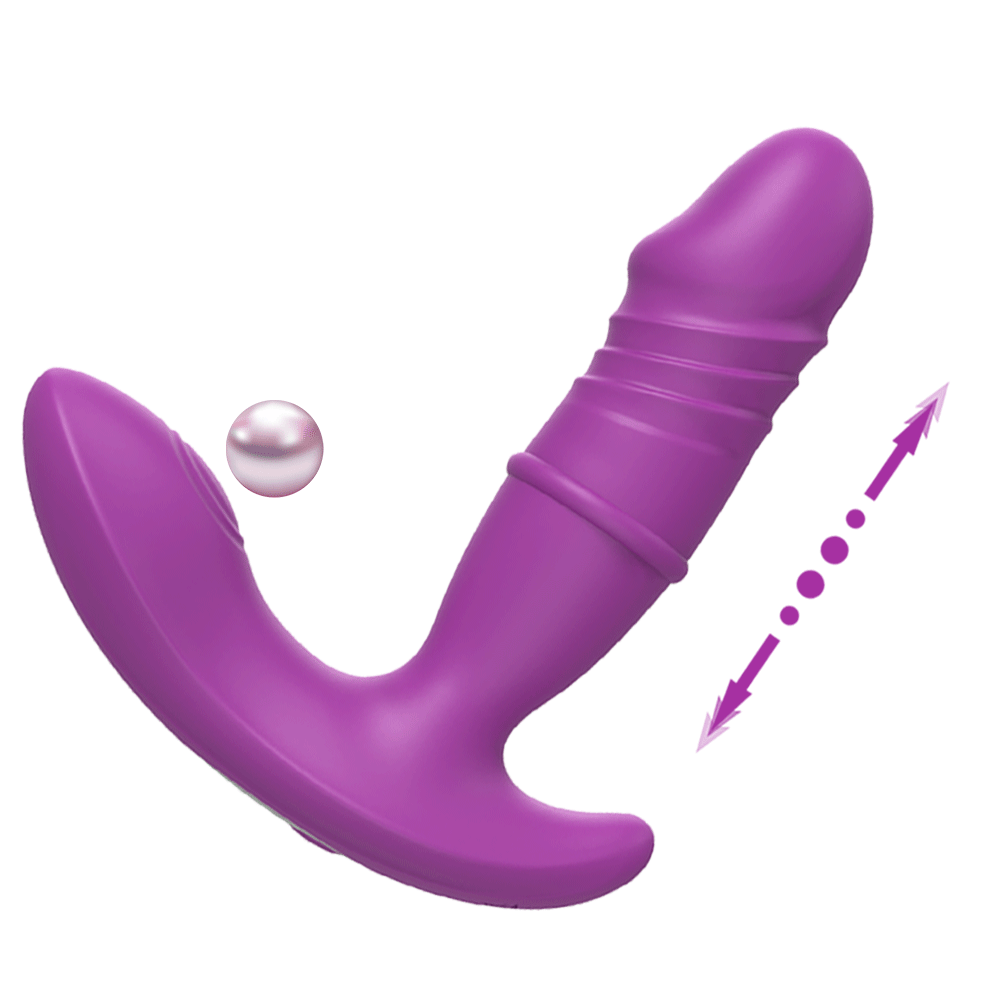 Вибратор Jack с клиторальной стимуляцией, с приложением, фиолетовый
