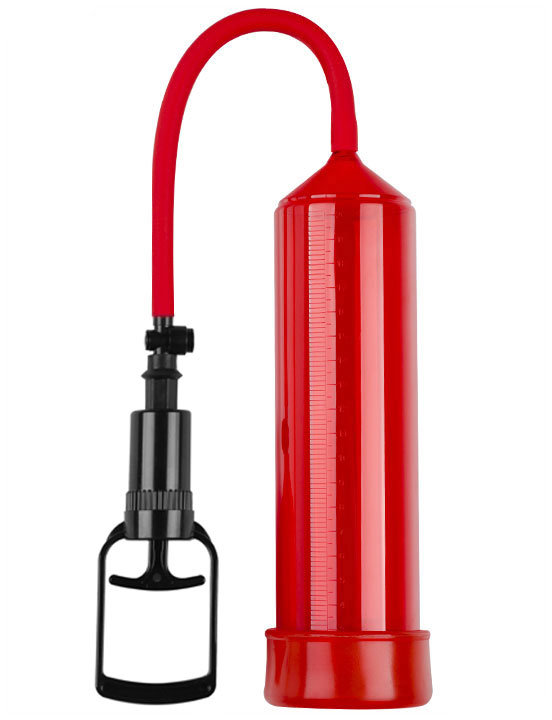 Помпа вакуумная Eroticon PUMP X1 с насосом, красная, 60x250 мм