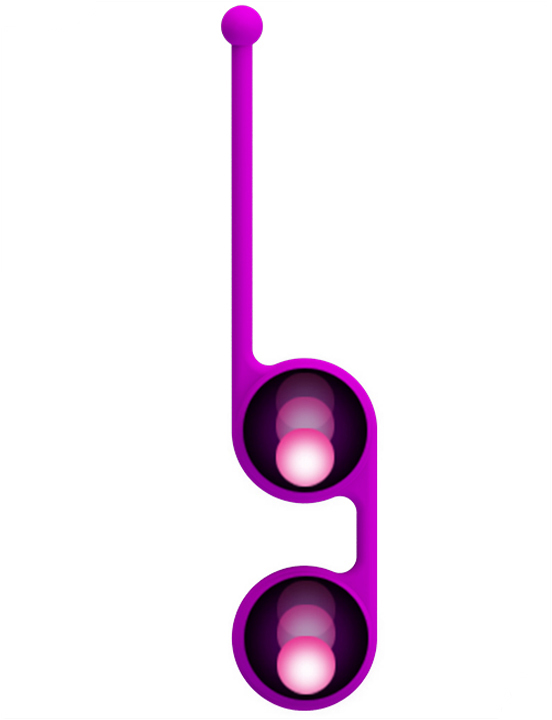 Вагинальные шарики Kegel Tighten UP III со смещённым центром тяжести, фиолетовые, 35x170 мм