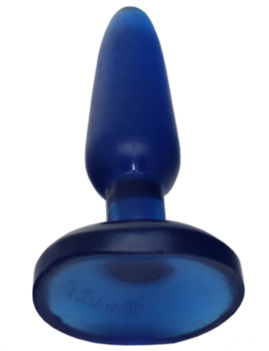 Анальная пробка, гелевая, синяя, 35x130 мм